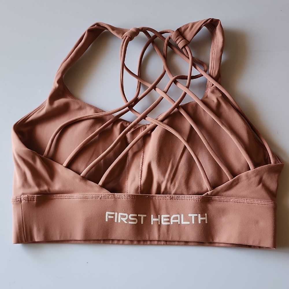 Under Armour and First Health Sports Bra Set - Black and Tan. - Picture 5 of 11